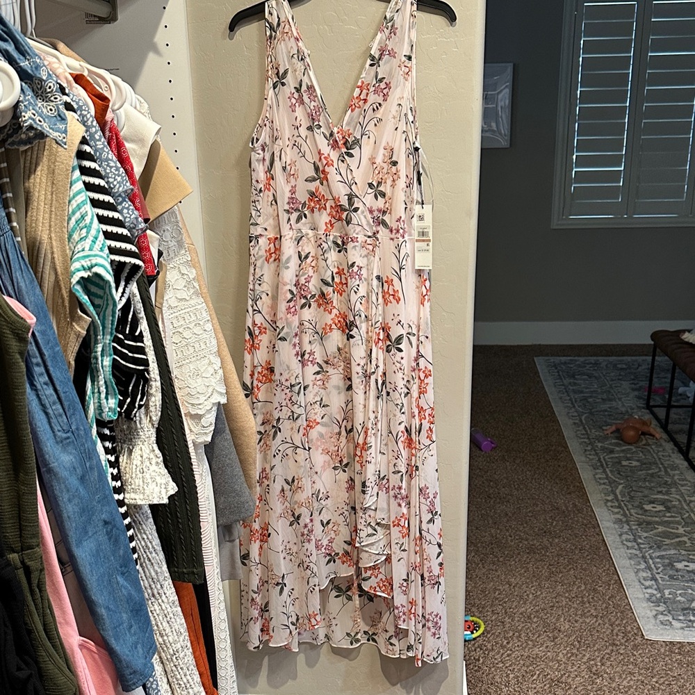 Calvin Klein Pink Floral Maxi Dress